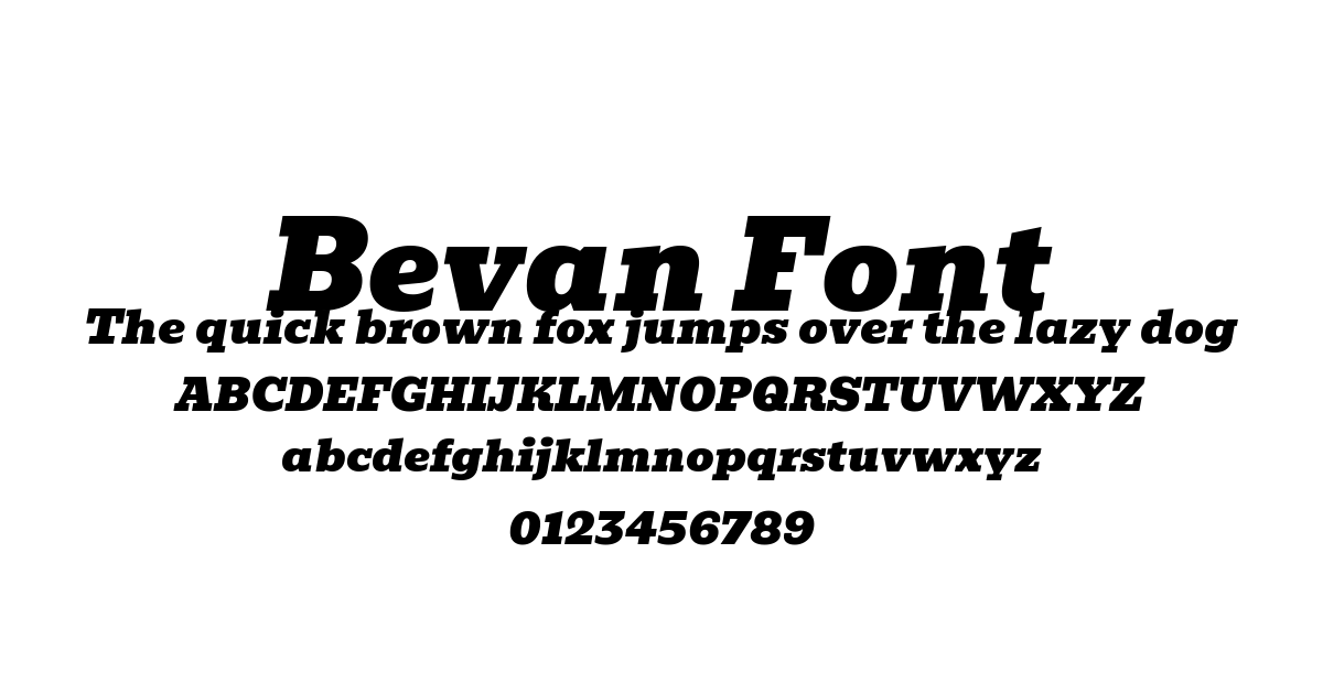 Bevan Font font preview