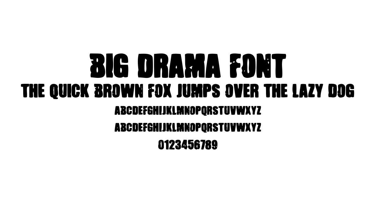 Big Drama Font font preview