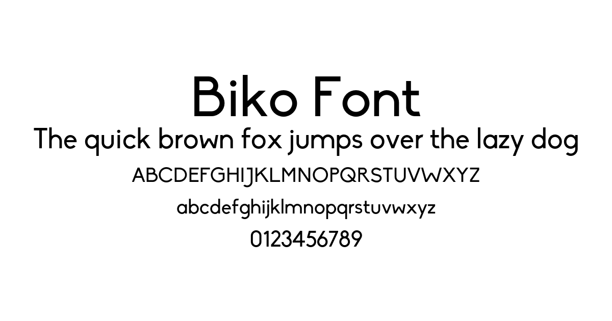 Biko Font font preview