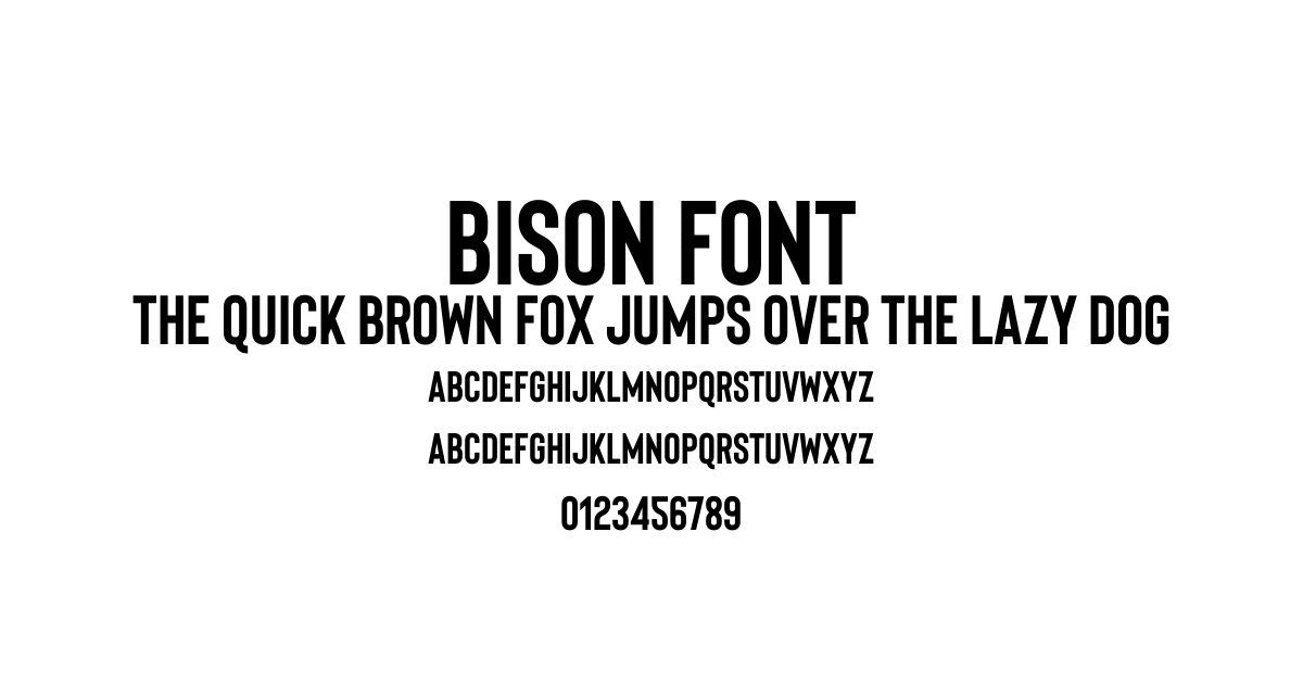 Bison Font font preview