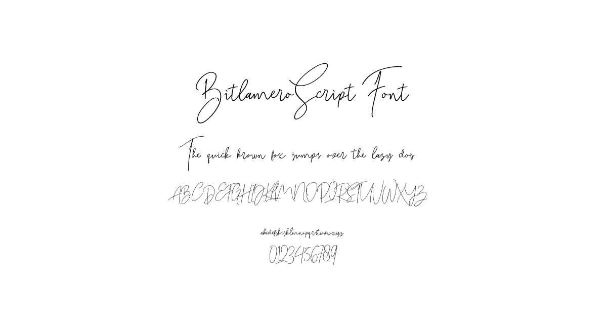 BitlameroScript Font font preview
