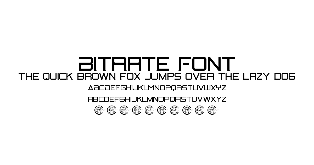 Bitrate Font preview