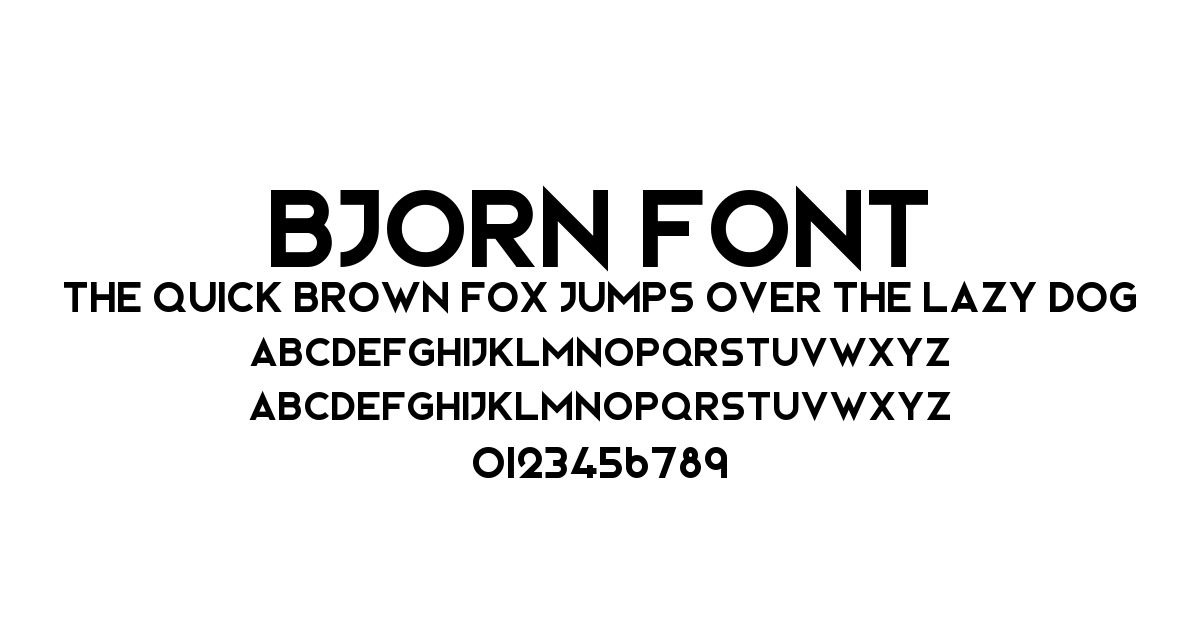 Bjorn Font font preview