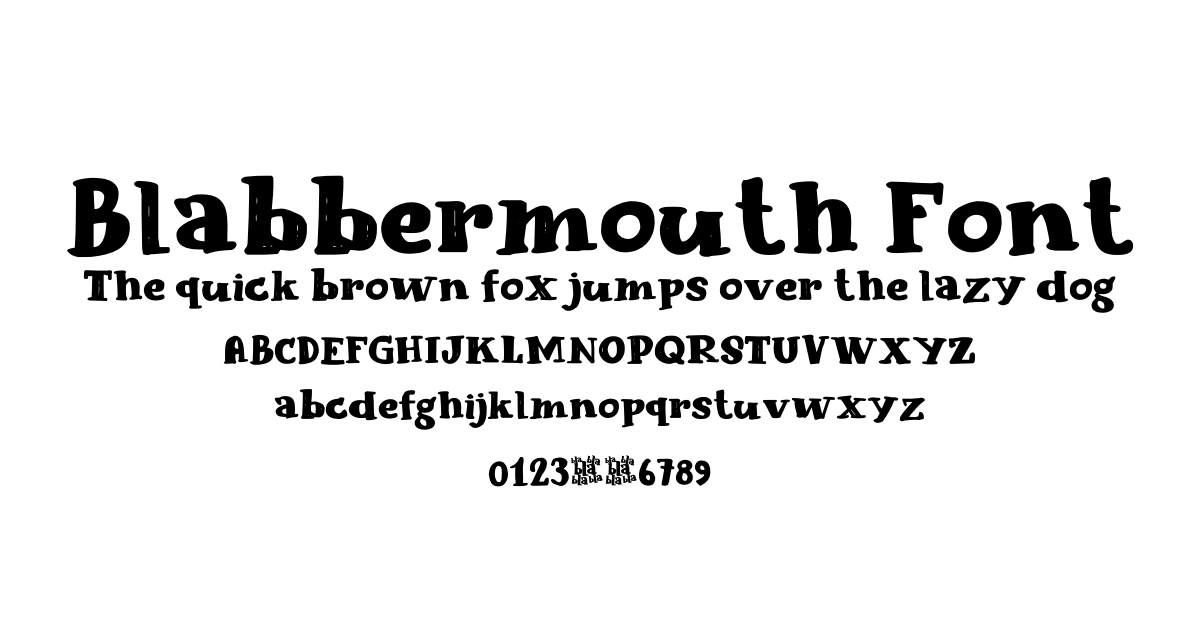 Blabbermouth Font preview
