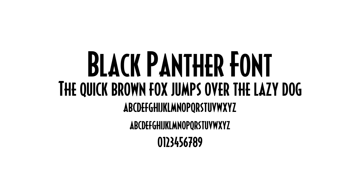 Black Panther Font font preview