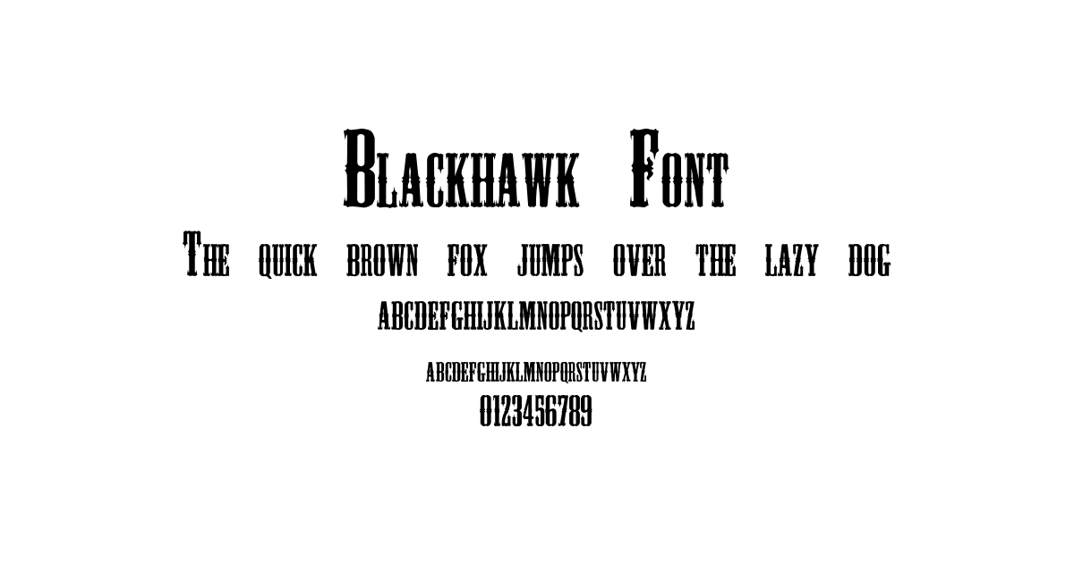 Blackhawk Font font preview