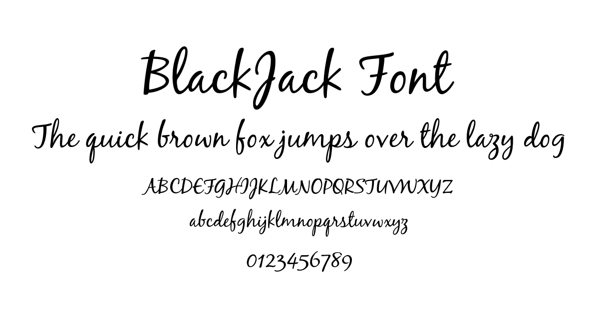 BlackJack Font font preview