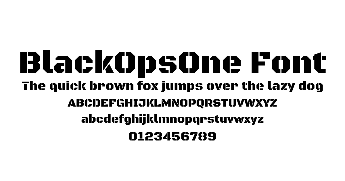 BlackOpsOne Font font preview
