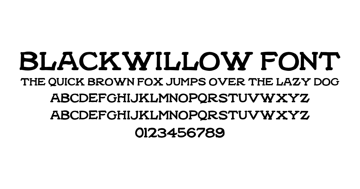 BlackWillow Font font preview