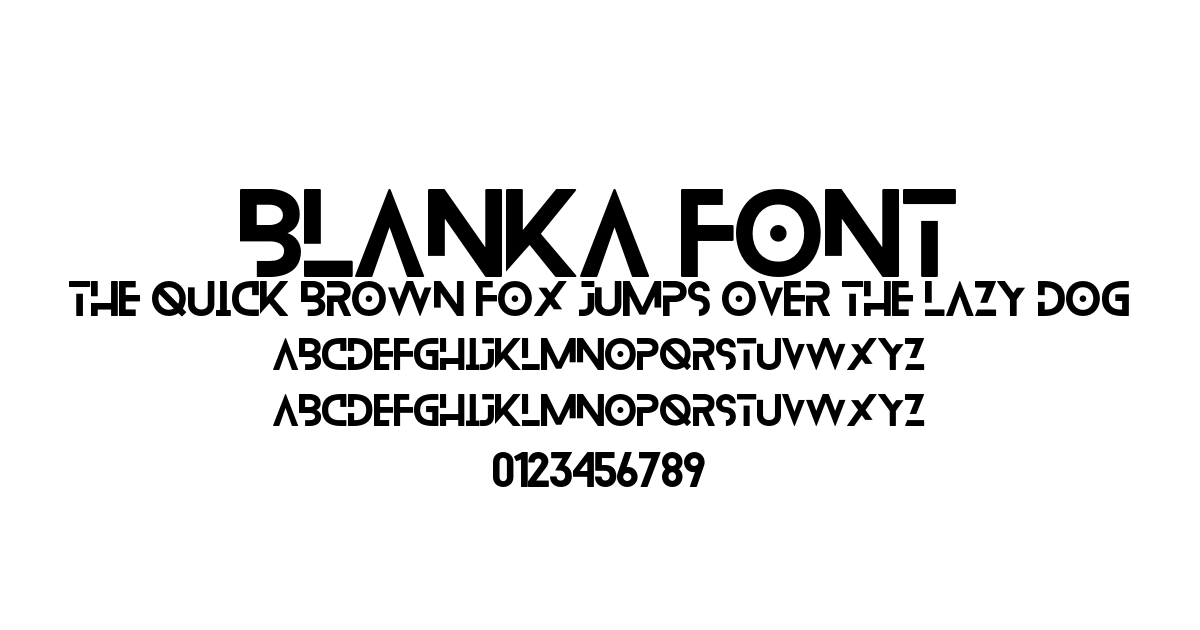 Blanka Font preview