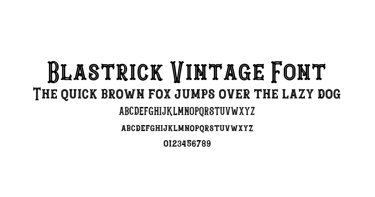 Blastrick Vintage Font font preview