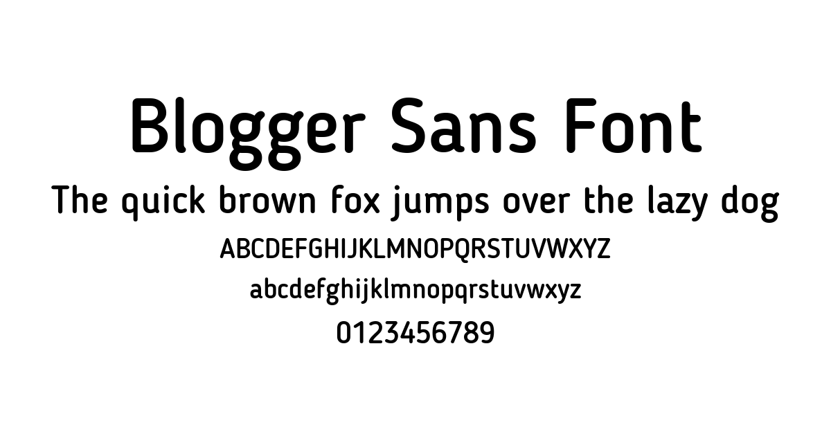 Blogger Sans Font preview
