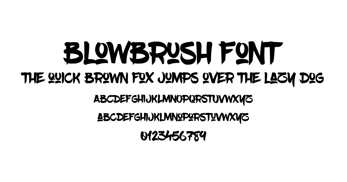 Blowbrush Font preview