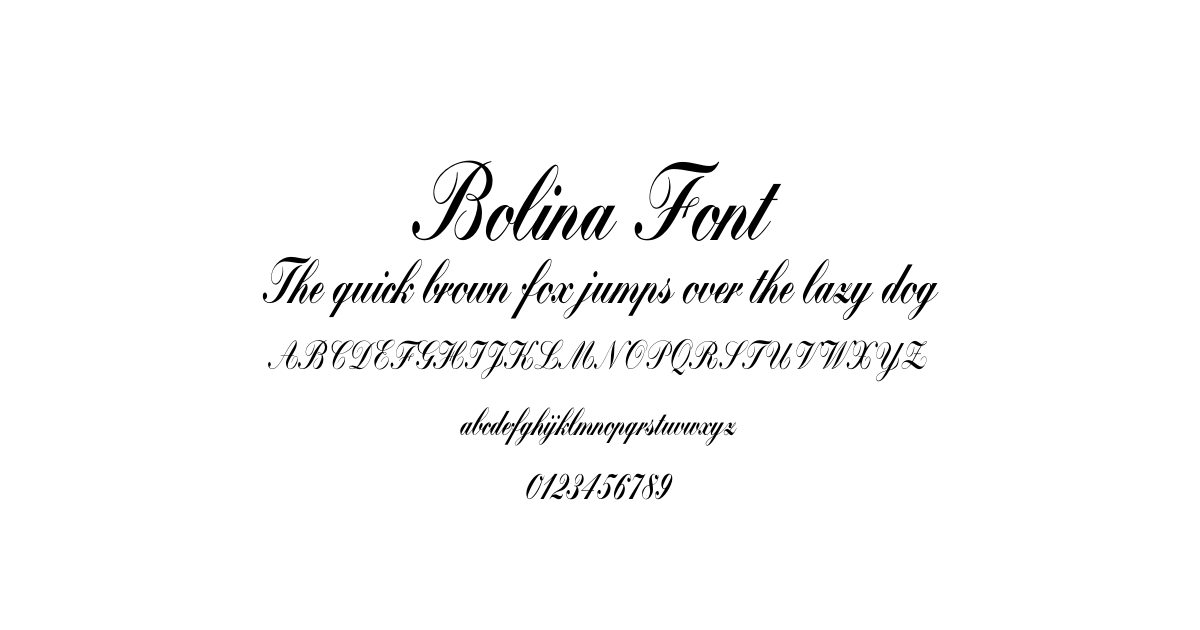 Bolina Font preview