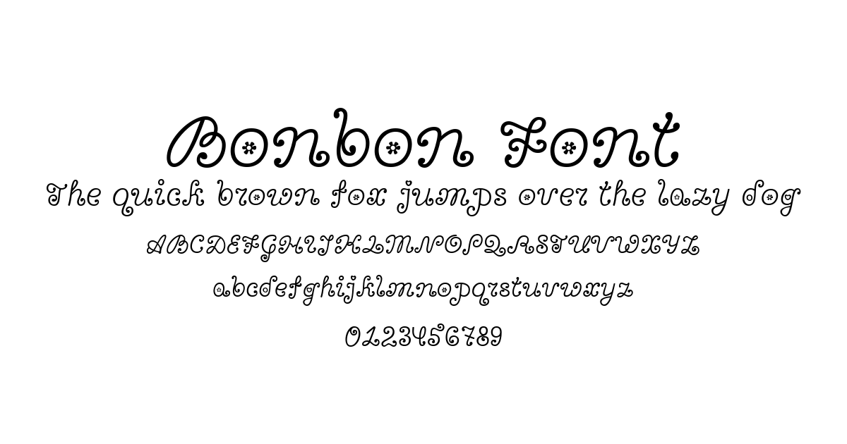 Bonbon Font font preview