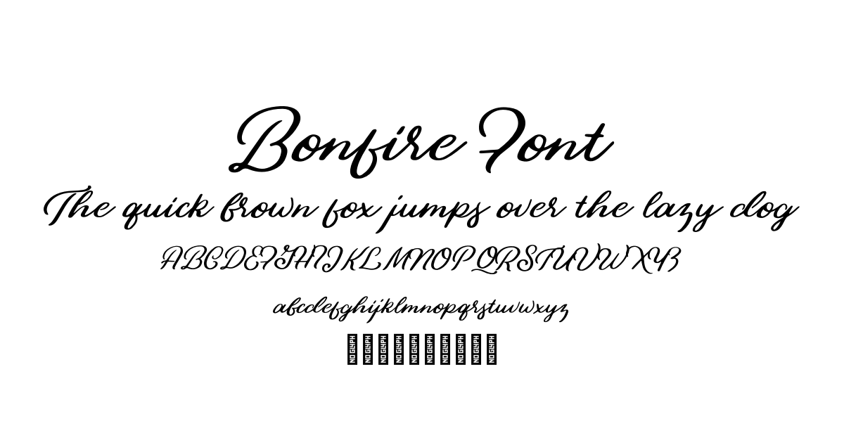 Bonfire Font preview