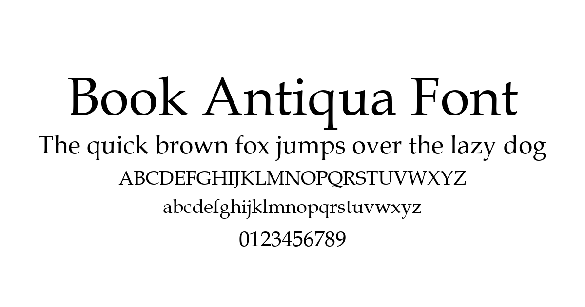 Book Antiqua Font font preview