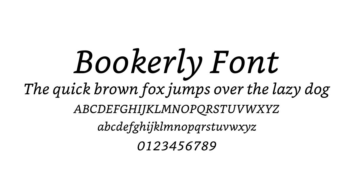 Bookerly Font font preview