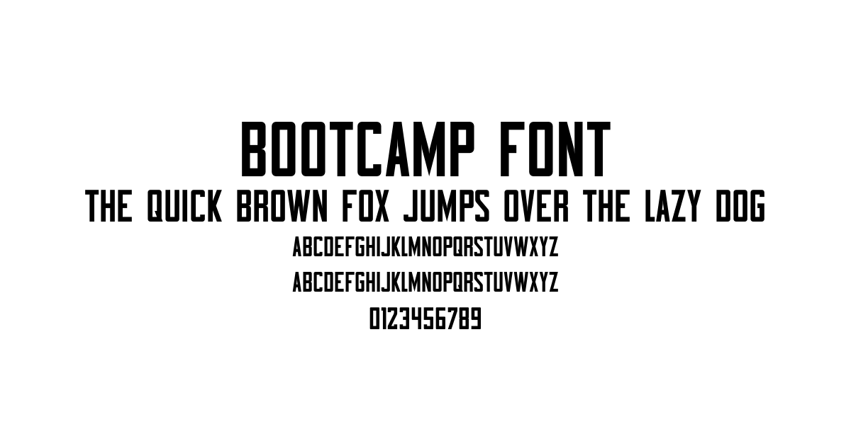 Bootcamp Font font preview