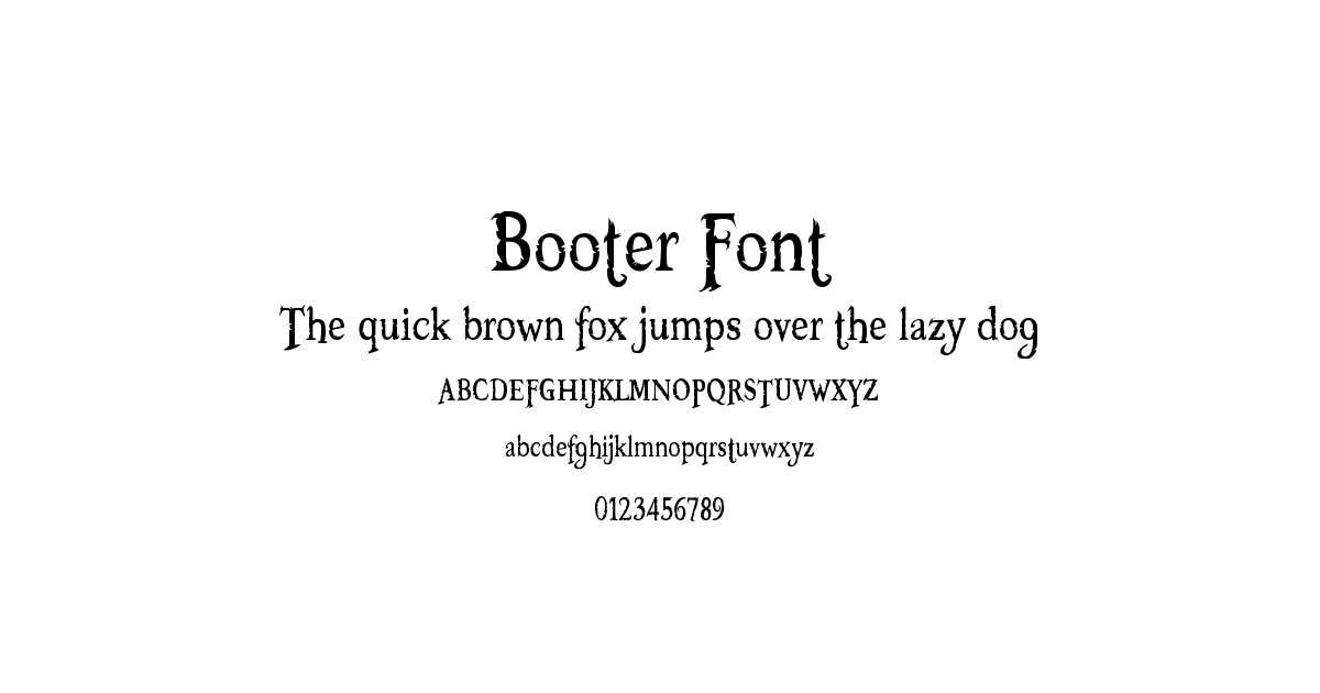 Booter Font font preview