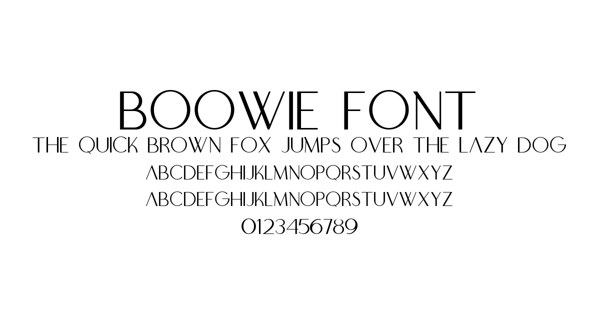 BOOWIE Font font preview