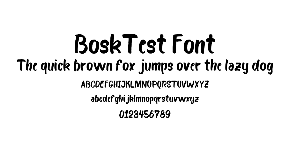 BoskTest Font font preview