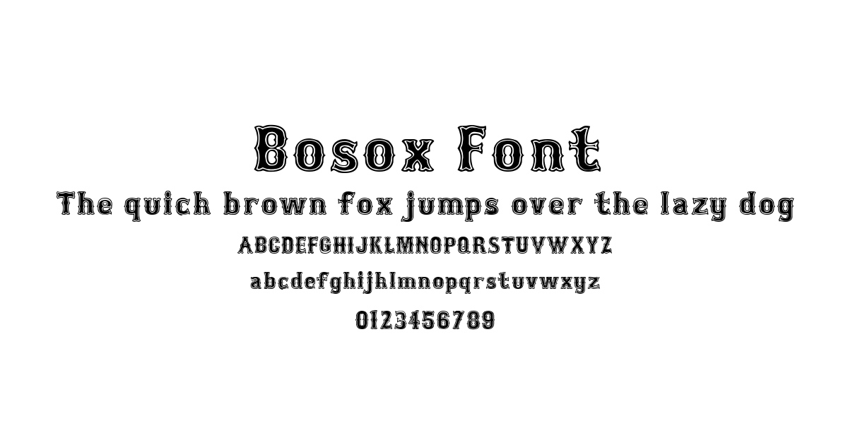Bosox Font font preview