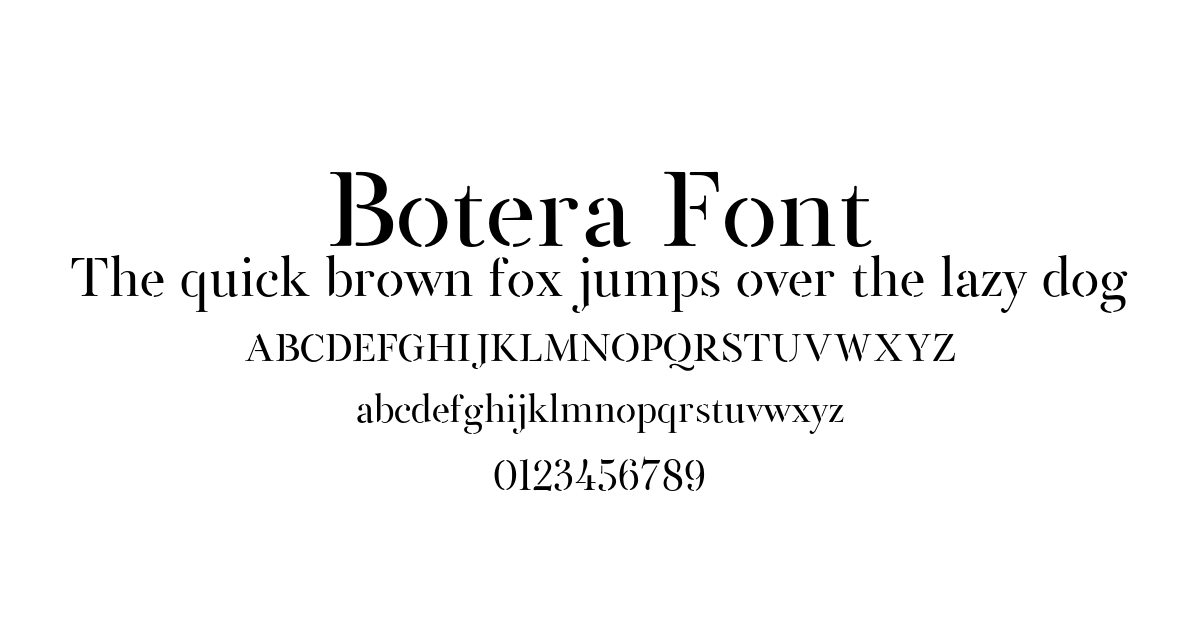 Botera Font font preview
