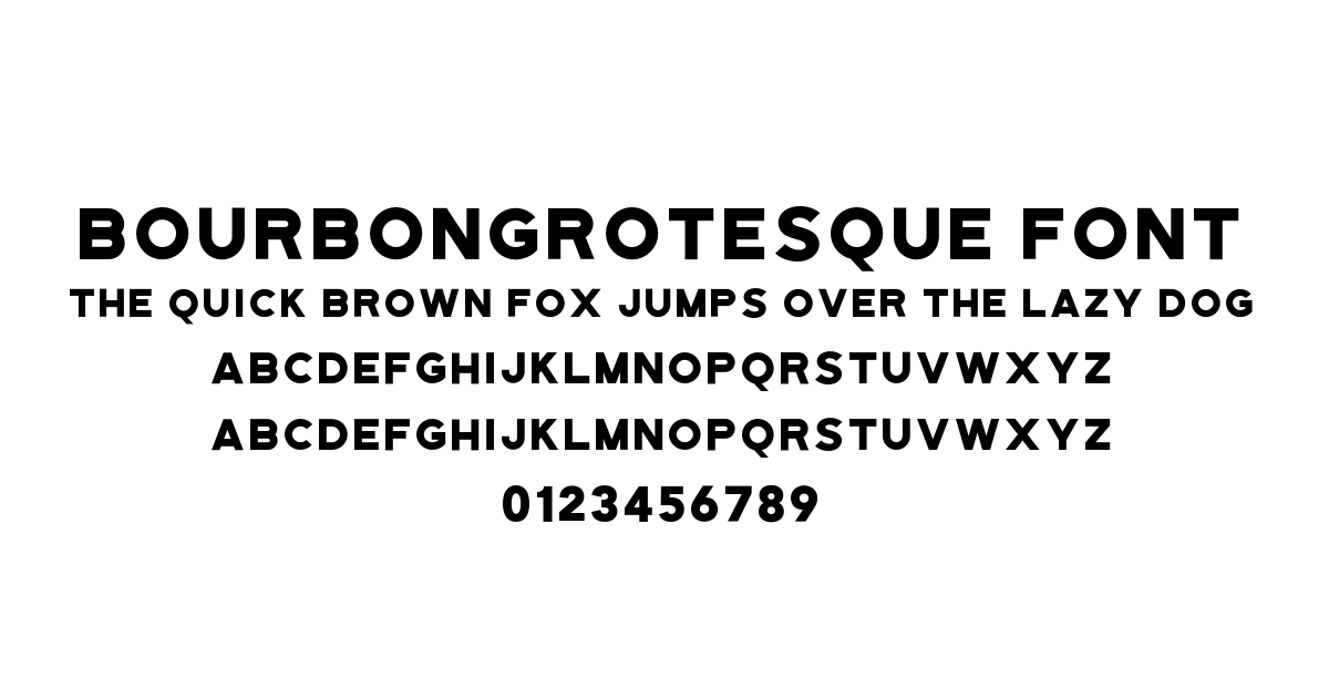BourbonGrotesque Font preview