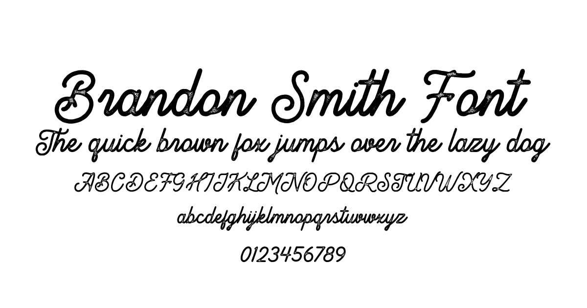 Brandon Smith Font font preview
