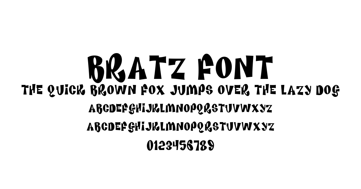 Bratz Font font preview