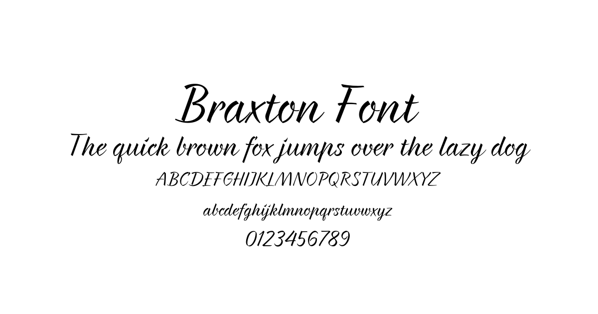 Braxton Font font preview