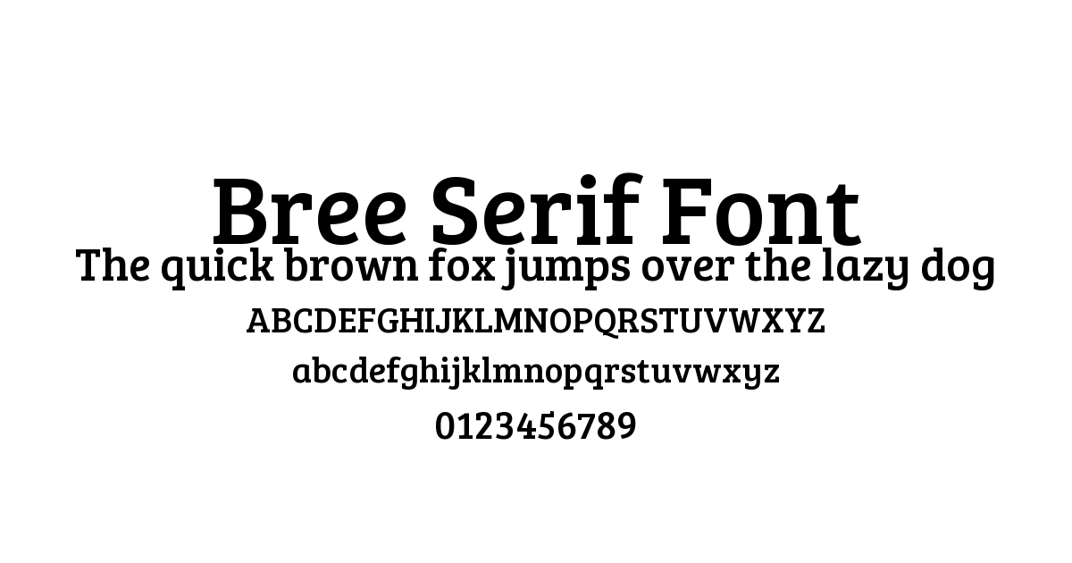 Bree Serif Font font preview