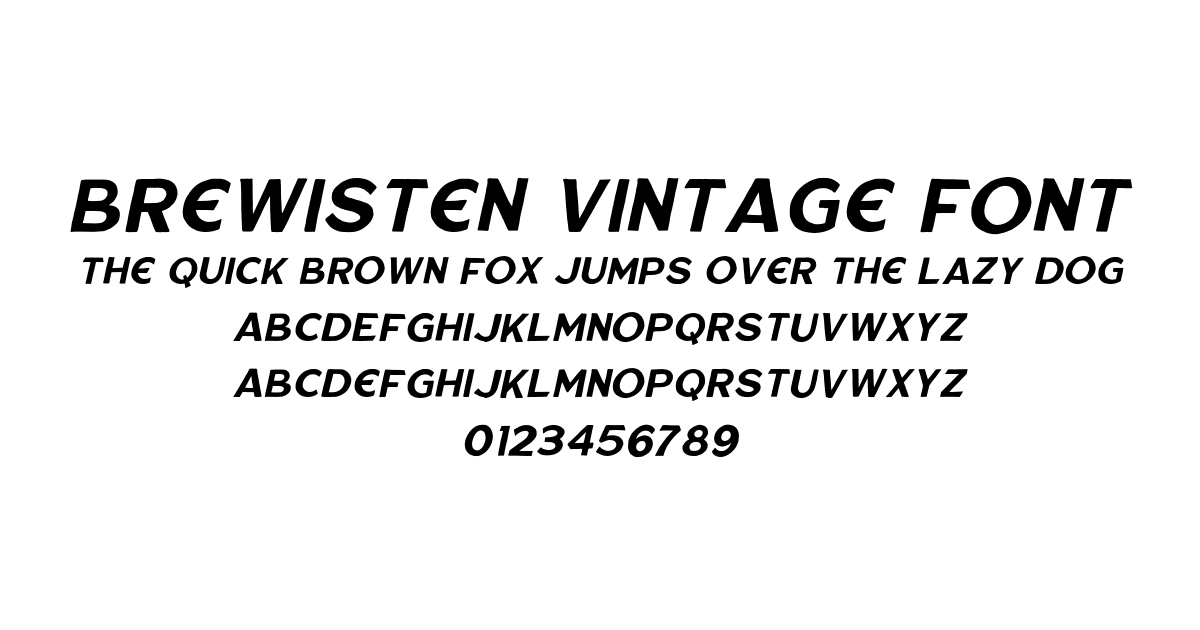 Brewisten Vintage Font preview