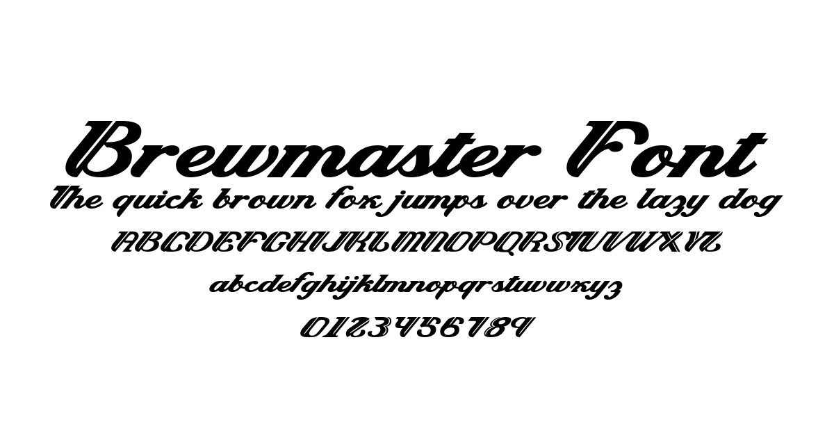 Brewmaster Font preview