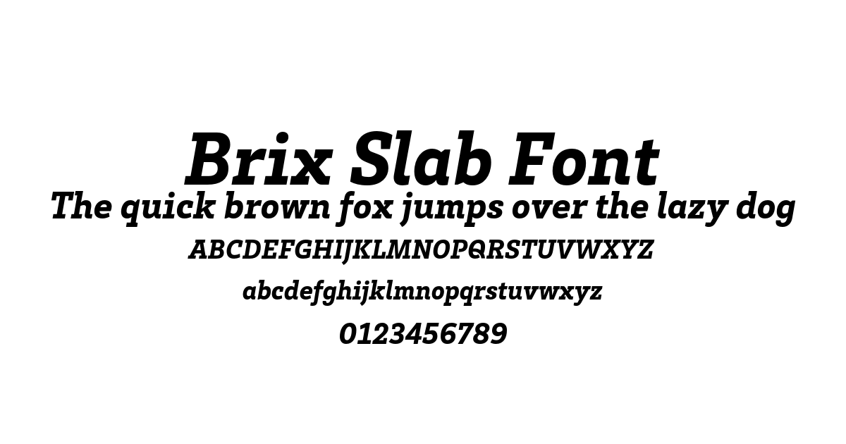 Brix Slab Font preview