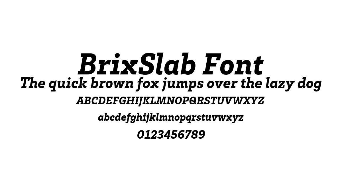 BrixSlab Font preview