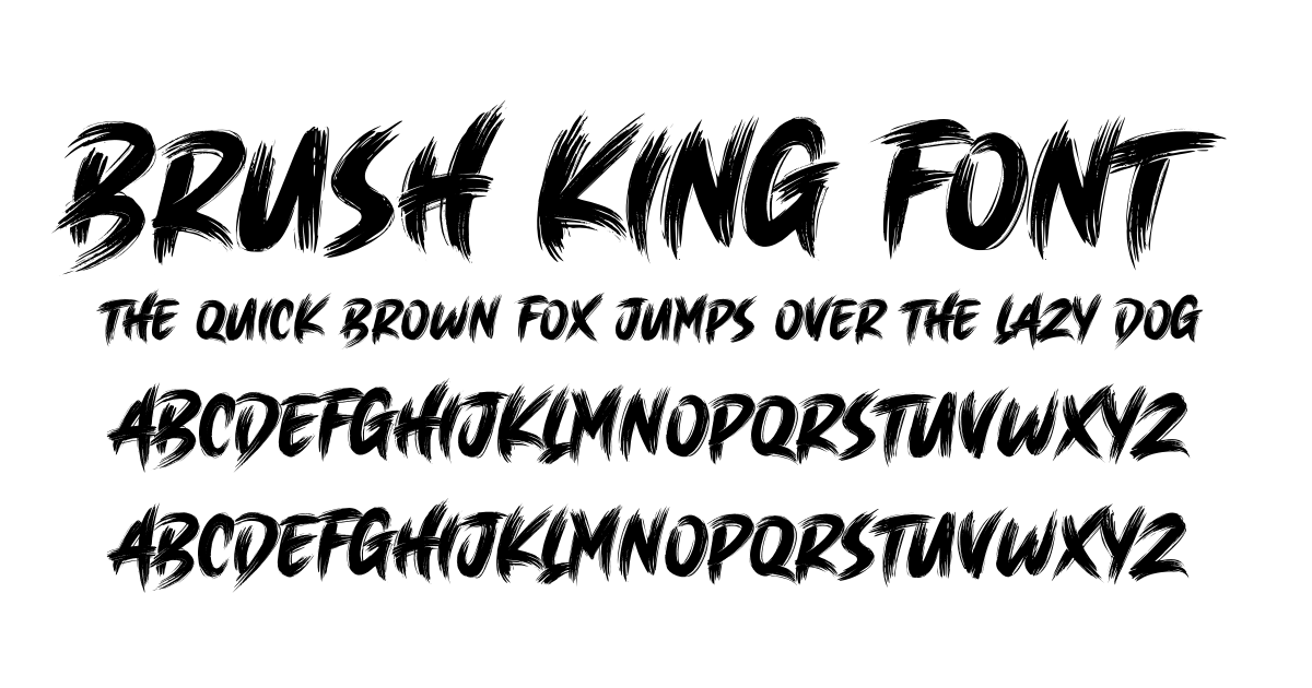 Brush King Font font preview