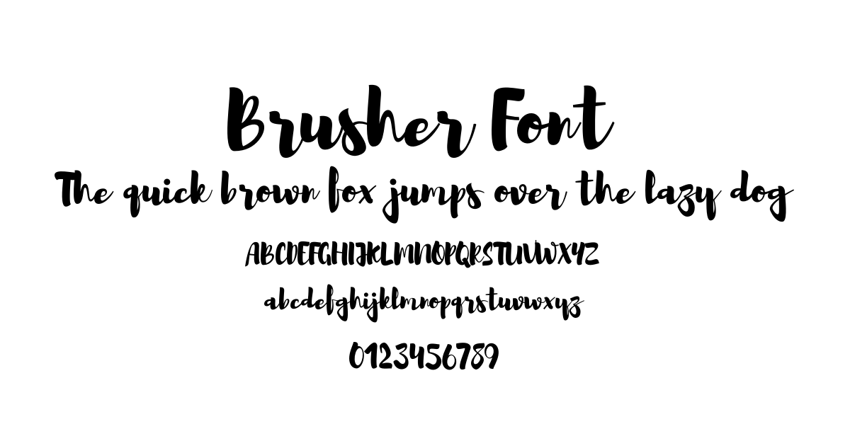 Brusher Font font preview