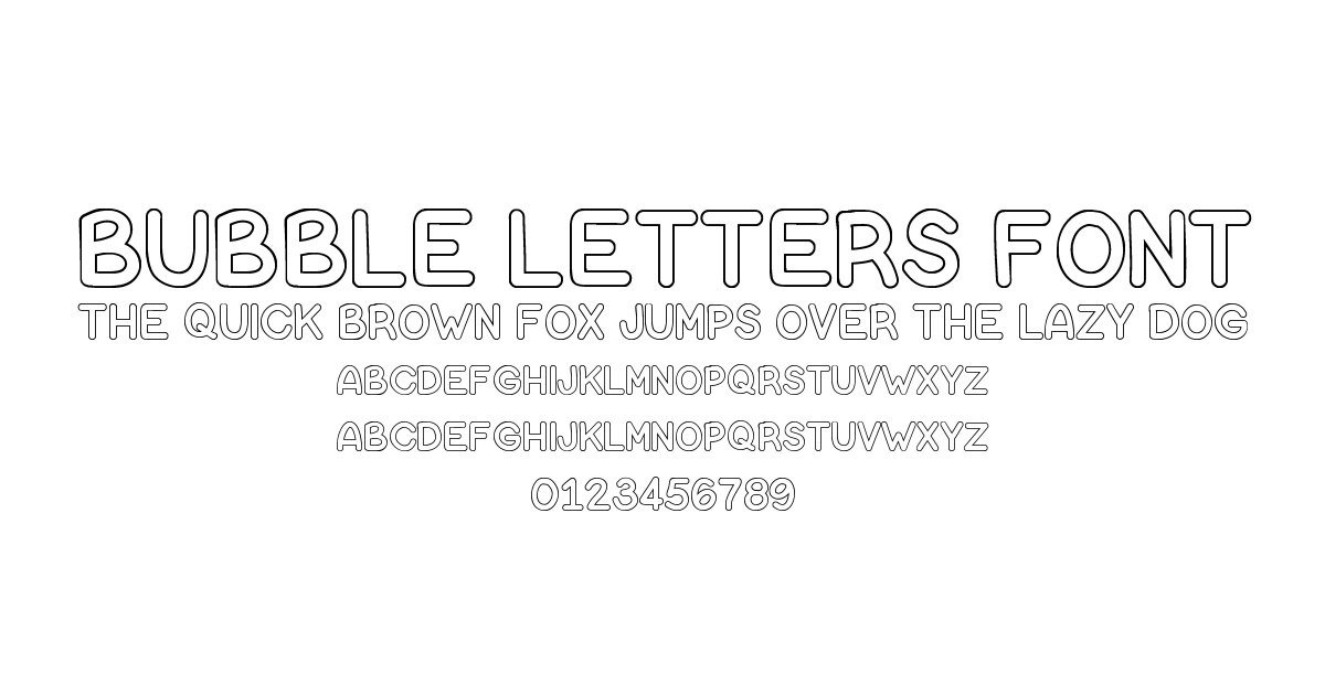 Bubble Letters Font font preview