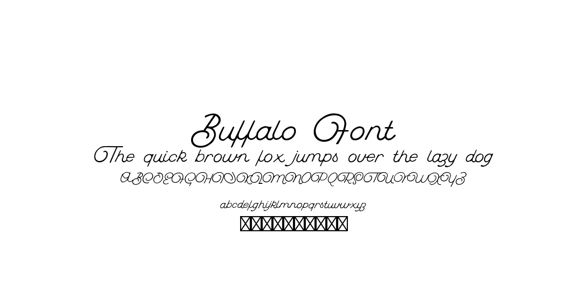 Buffalo Font font preview