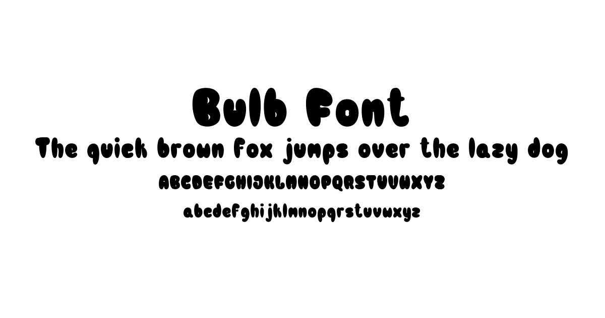 Bulb Font preview