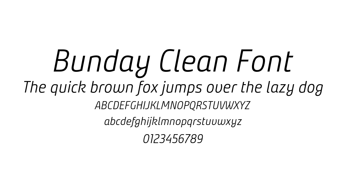 Bunday Clean Font font preview