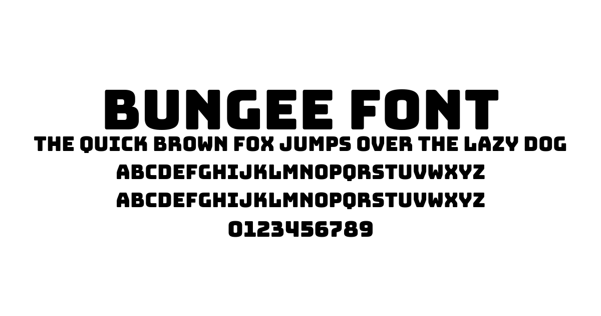 Bungee Font font preview