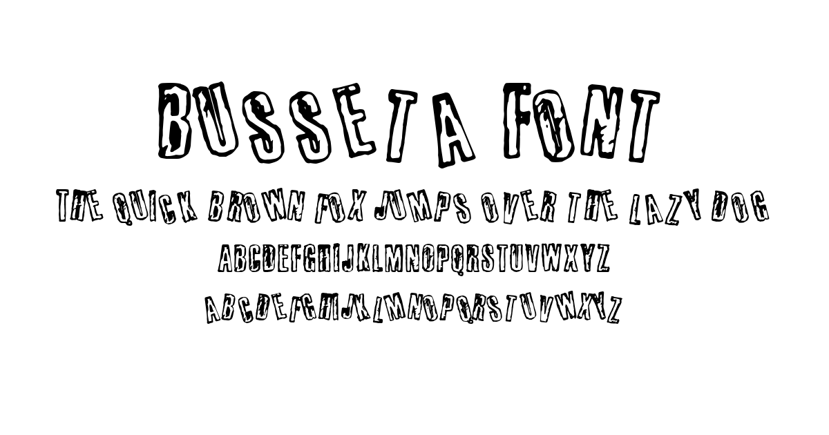 Busseta Font preview