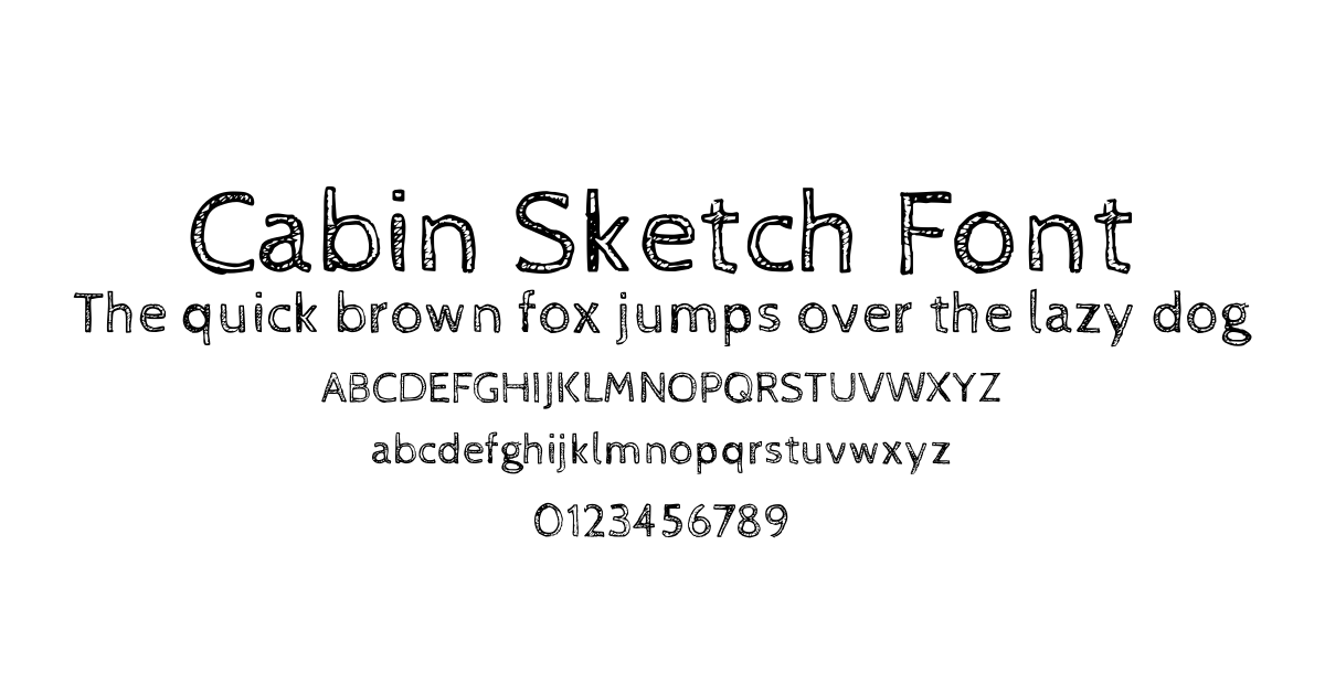 Cabin Sketch Font preview
