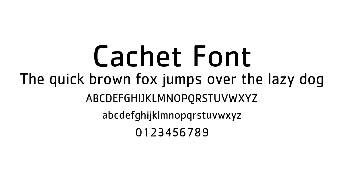 Cachet Font preview