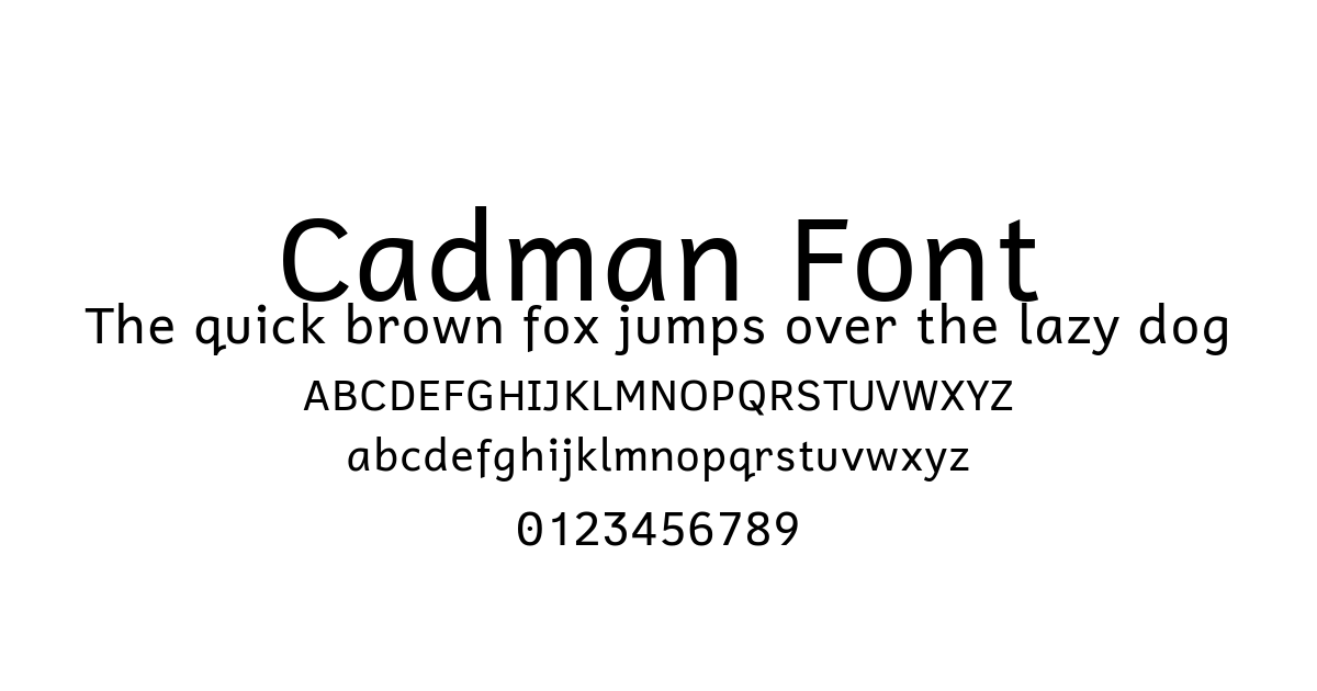 Cadman Font font preview