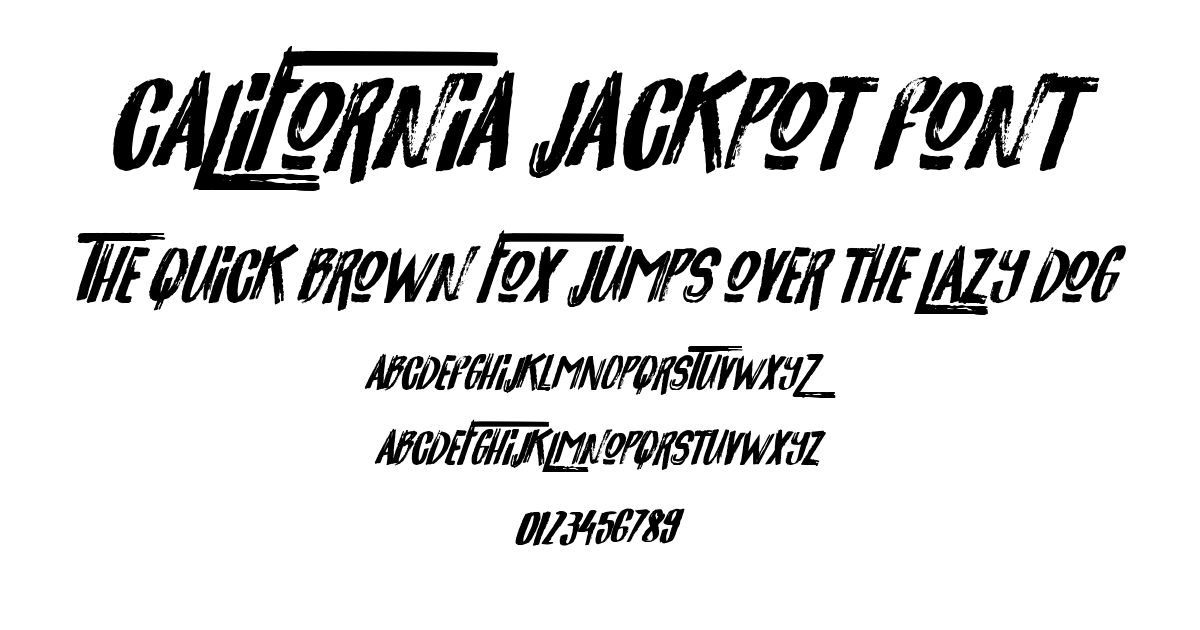 California Jackpot Font preview