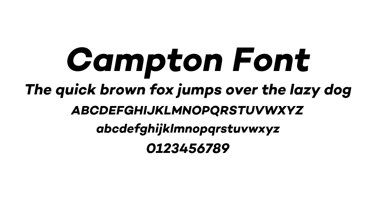 Campton Font font preview